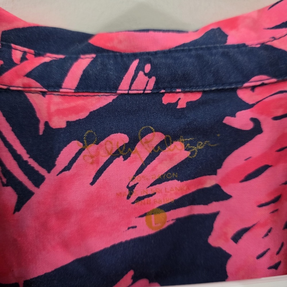 Lilly Pulitzer Lillith Tunic Dress Size Large Floral Colorful Beach Tropical - Picture 4 of 10